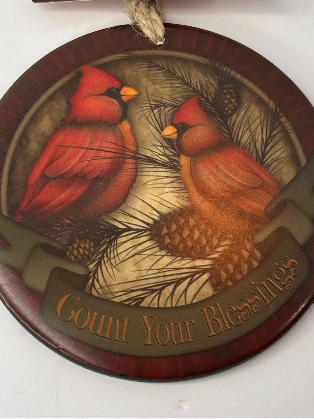 Crazy Mountain by Angela Anderson Cardinals “Count Your Blessings” Ornament 4